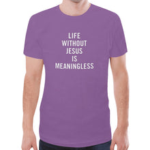 Load image into Gallery viewer, GOD 1st "Life-Without-Jesus" (Purple) T-shirt for Men
