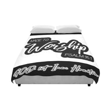 Load image into Gallery viewer, GOD 1st "Made to Worship" Duvet Cover Blanket 86"x70"
