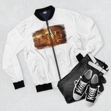 Load image into Gallery viewer, GOD 1st Unisex “Faith Over Fear” Bomber Jacket (Og) White

