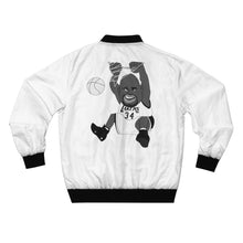 Load image into Gallery viewer, GOD 1st Unisex “SHAQ Diesel” Bomber Jacket (Og) White
