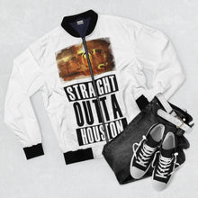 Load image into Gallery viewer, GOD 1st Unisex “SOHouston” Bomber Jacket (W&amp;B) og

