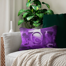 Load image into Gallery viewer, GOD 1st Spun Lumbar Pillow (Purple)
