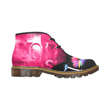 Load image into Gallery viewer, GOD1st "Love" (Pink&amp;Black) Women's Canvas Chukka Boots
