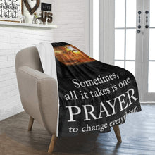Load image into Gallery viewer, GOD1st "SometimesOnePrayer" Ultra-Soft Micro Fleece Blanket 30''x40''
