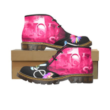 Load image into Gallery viewer, GOD1st "Love" (Pink&amp;Black) Women's Canvas Chukka Boots
