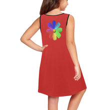 Load image into Gallery viewer, GOD 1st “Life without Jesus" (Red) Girls' Sleeveless Dress (Model D58)
