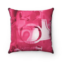 Load image into Gallery viewer, GOD 1st Spun Square Pillow (Pink)
