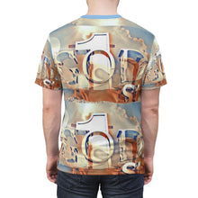 Load image into Gallery viewer, GOD 1st Unisex Cut &amp; Sew Tee (SkyBlue&amp;beige)
