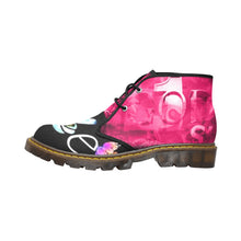 Load image into Gallery viewer, GOD1st "Love" (Pink&amp;Black) Women's Canvas Chukka Boots
