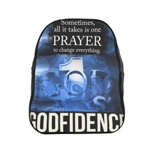 Load image into Gallery viewer, GOD 1st “Prayer to Change Everything” School Backpack 🎒(Blue&amp;Black)
