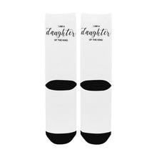 Load image into Gallery viewer, GOD 1st "DaughterOfTheKing" Custom Socks for Women
