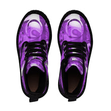 Load image into Gallery viewer, GOD 1st “Boots on da Ground” Canvas Boots (Purple) Men
