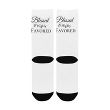 Load image into Gallery viewer, GOD 1st "Blessed&amp;HighlyFavored" Women's Custom Socks

