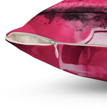 Load image into Gallery viewer, GOD 1st Spun Square Pillow (Pink)
