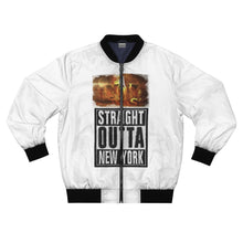 Load image into Gallery viewer, GOD 1st Unisex “SONew York” Bomber Jacket (W&amp;B) og
