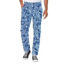 Load image into Gallery viewer, GOD 1st-BluePaisley#1-1419 Men's Casual Trousers (Model L68)
