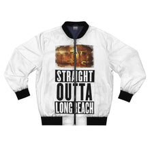 Load image into Gallery viewer, GOD 1st Unisex “SOLong Beach” Bomber Jacket (W&amp;B) og
