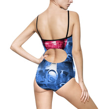 Load image into Gallery viewer, GOD 1st One-piece 🏊🏼‍♀️Swimsuit (Blue&amp;Pink)
