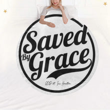 Load image into Gallery viewer, GOD1st "SavedByGrace" Circular Ultra-Soft Micro Fleece Blanket 60"
