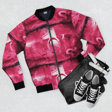 Load image into Gallery viewer, GOD 1st Unisex Bomber Jacket (Pink)
