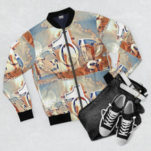 Load image into Gallery viewer, GOD 1st Unisex Bomber Jacket (SkyBlue&amp;beige)
