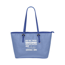 Load image into Gallery viewer, GOD1st-"Blessings Overtake You"_5272 Leather Tote Bag/Large (Model 1651)
